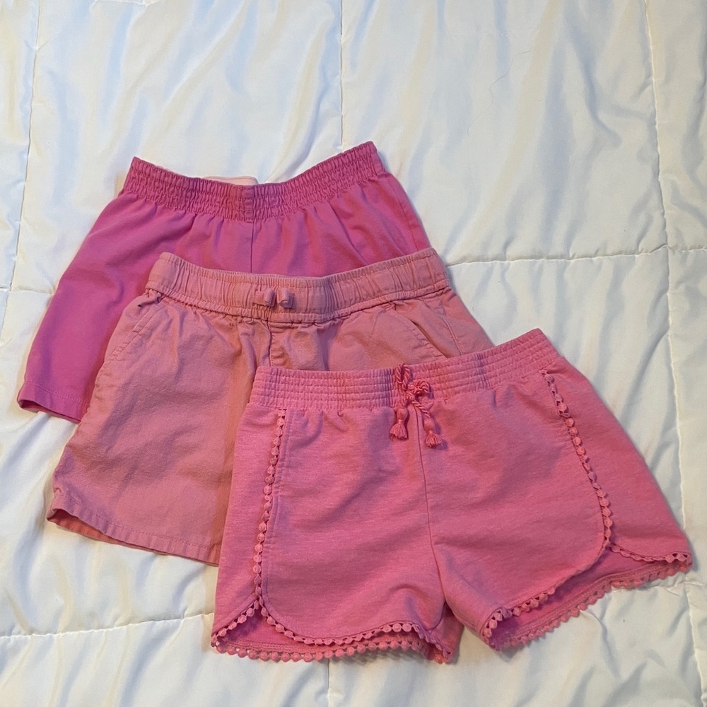 Set of Three Pink Girls Shorts Size Medium